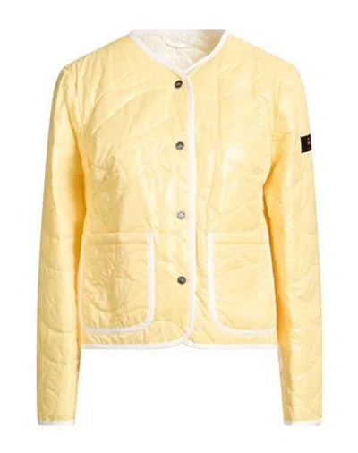 Peuterey Woman Puffer Yellow Size 6 Polyamide, Econyl