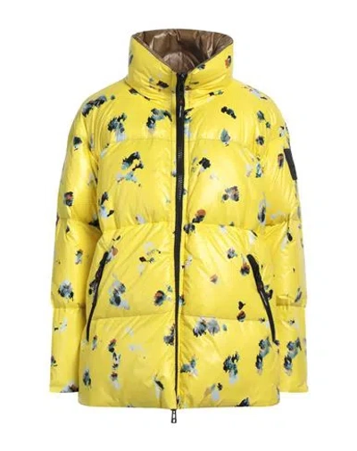 Peuterey Woman Puffer Yellow Size Xl Polyamide