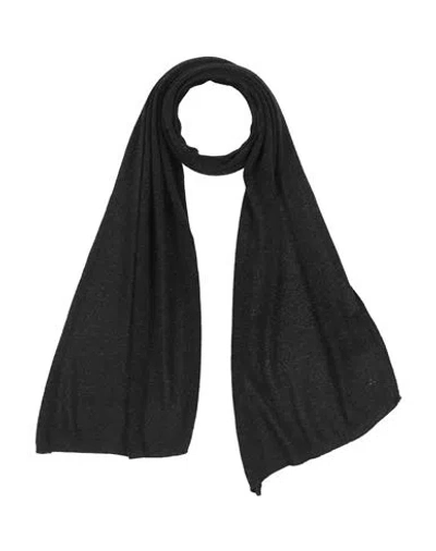 Peuterey Woman Scarf Charcoal Size - Cashmere In Black