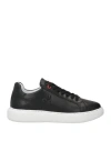 Peuterey Woman Sneakers Black Size 8 Leather