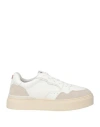 Peuterey Woman Sneakers Light Grey Size 8 Leather