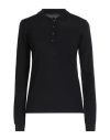 Peuterey Woman Sweater Black Size 8 Virgin Wool In Navy Blue