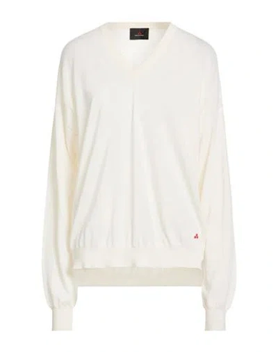 Peuterey Woman Sweater Cream Size 4 Merino Wool In White