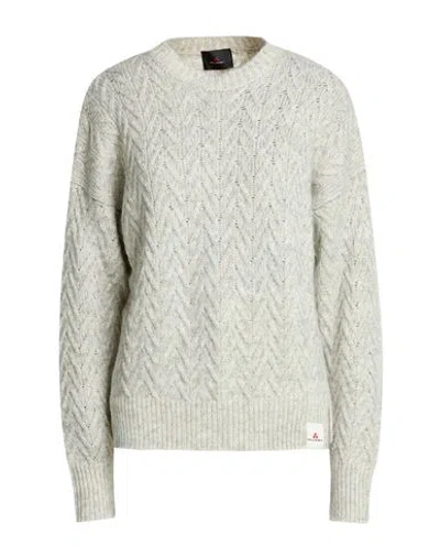 Peuterey Woman Sweater Light Grey Size L Cotton, Polyamide, Acrylic, Alpaca Wool