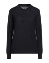Peuterey Woman Sweater Black Size 8 Virgin Wool In Navy Blue