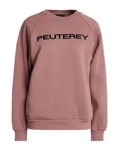 Peuterey Woman Sweatshirt Antique Rose Size S Cotton, Polyester In Pink