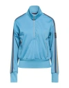 Peuterey Woman Sweatshirt Azure Size 8 Polyester, Polyamide, Elastane In Blue