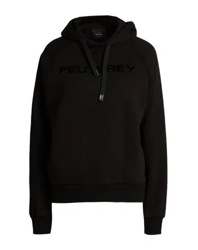 Peuterey Woman Sweatshirt Black Size Xs Cotton, Polyester In Animal Print