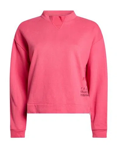 Peuterey Woman Sweatshirt Fuchsia Size S Cotton In Pink
