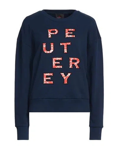 Peuterey Woman Sweatshirt Midnight Blue Size L Cotton