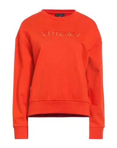 Peuterey Woman Sweatshirt Orange Size S Cotton
