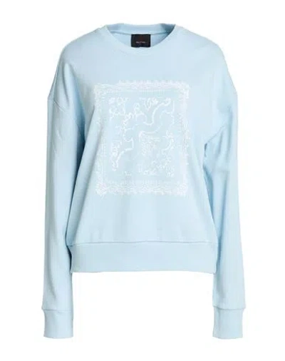 Peuterey Woman Sweatshirt Sky Blue Size L Cotton