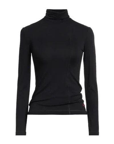 Peuterey Woman T-shirt Black Size 8 Viscose, Elastane