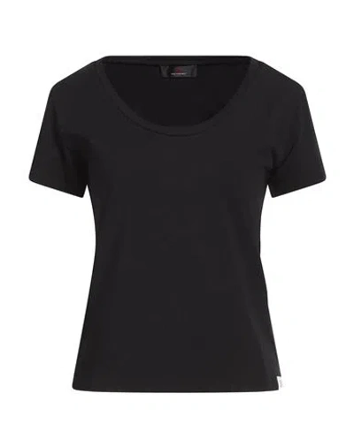 Peuterey Woman T-shirt Black Size L Cotton, Elastane