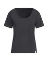 Peuterey Woman T-shirt Lead Size L Cotton, Elastane In Grey