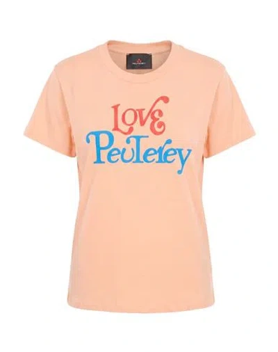 Peuterey Woman T-shirt Salmon Pink Size S Cotton In Multi