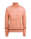Peuterey Woman Turtleneck Salmon Pink Size 10 Acrylic, Alpaca Wool, Wool