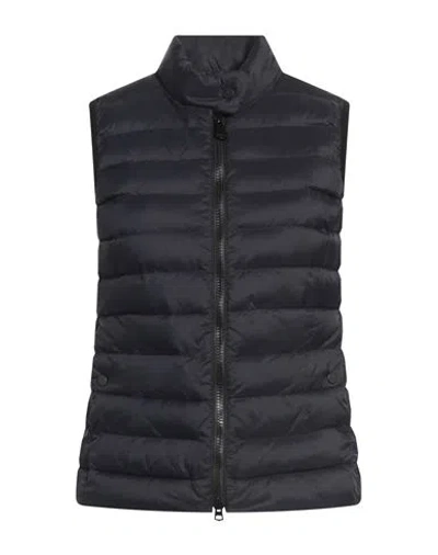 Peuterey Woman Vest Midnight Blue Size 6 Polyamide In Black