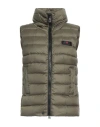 Peuterey Woman Vest Military Green Size 14 Polyester