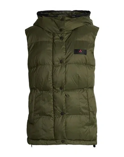 Peuterey Woman Vest Military Green Size 8 Polyimide