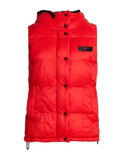 Peuterey Woman Vest Red Size 2 Polyimide