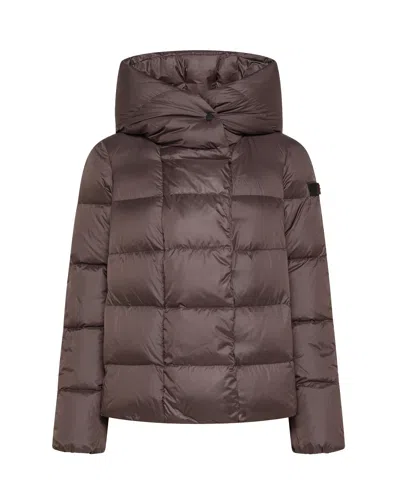 Peuterey Women's Hooded Puffer Jacket In Chicory Coffee