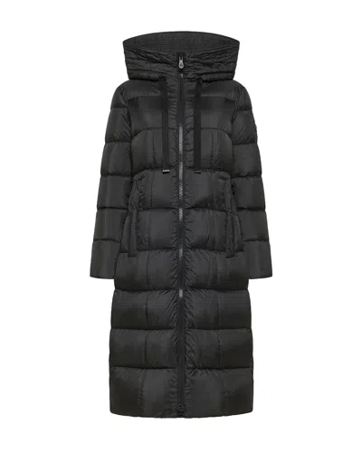PEUTEREY PEUTEREY WOMEN'S LONG QUILTED HOODED PUFFER COAT