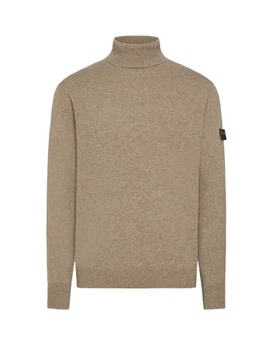 Peuterey Wool And Yak Turtleneck Sweater In Neutral