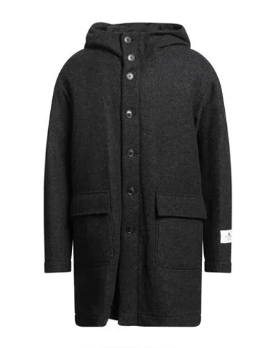 Peuterey Wool Man Coat Black Size M Wool, Polyester, Polyurethane