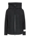 Peuterey Wool Woman Coat Charcoal Size 6 Wool, Polyester, Polyurethane, Viscose, Polyamide In Gray