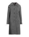 Peuterey Wool Woman Coat Grey Size 8 Mohair Wool, Alpaca Wool, Virgin Wool, Polyamide