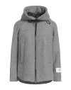 Peuterey Wool Woman Coat Grey Size 8 Wool, Polyester, Polyurethane, Viscose, Polyamide