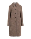 Peuterey Wool Woman Coat Khaki Size 8 Mohair Wool, Alpaca Wool, Virgin Wool, Polyamide
