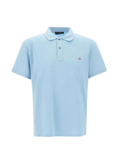 Peuterey Zeno 02 Piqué Polo Shirt In Blue