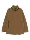 Peuterey Zip-fastening Pocket Coat In Brown
