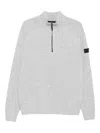 Peuterey Zip Mock-neck Sweater In Gray