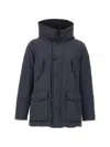Peuterey Long-sleeved Down Jacket In Blue