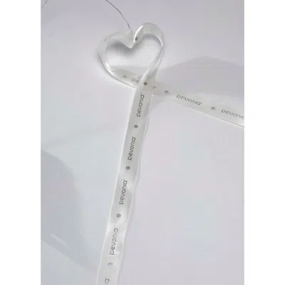 Pevonia Branded Ribbon - Antique White