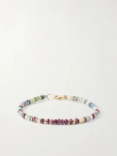 Peyote Bird Cadiz 14-karat Gold, Opal And Oyster Shell Beaded Bracelet In Multi