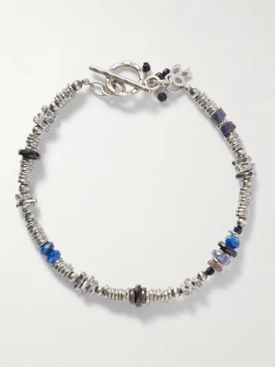 Peyote Bird Cendre Sterling Silver Multi-stone Beaded Bracelet