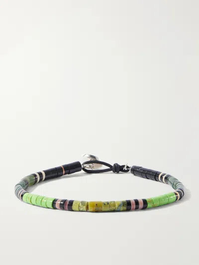 Peyote Bird Orilla Verde Sterling Silver Multi-stone Bracelet In Green