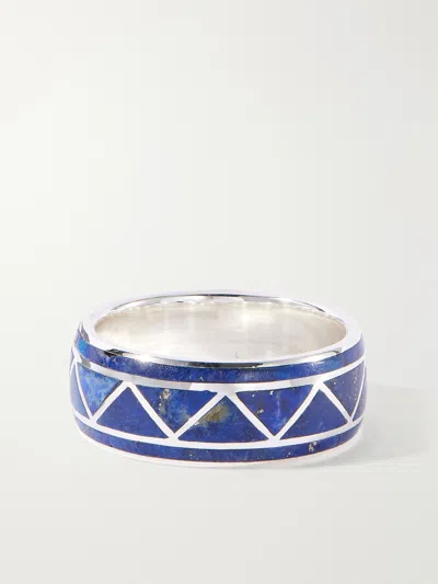 Peyote Bird Valley Sterling Silver And Lapis Ring In Blue