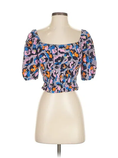 Pre-owned Peyton & Parker 3/4 Sleeve Blouse In Purple