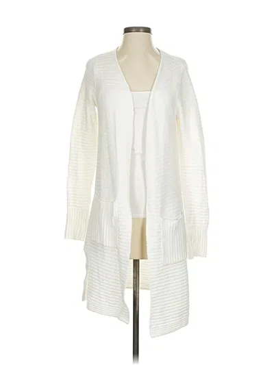 Pre-owned Peyton Jensen Cardigan Sweater In White