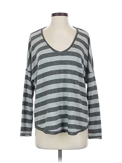 Pre-owned Peyton Jensen Long Sleeve T-shirt In Gray