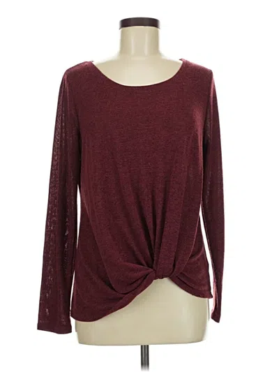 Pre-owned Peyton Jensen Pullover Sweater In Burgundy