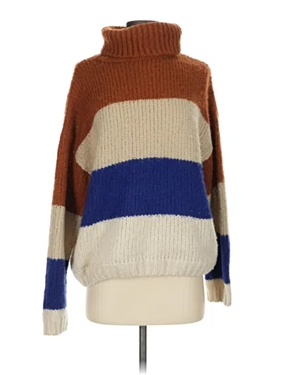 Pre-owned Peyton Jensen Turtleneck Sweater In Brown