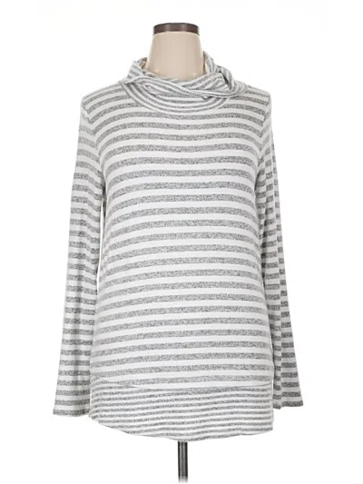 Pre-owned Peyton Jensen Turtleneck Sweater In Silver