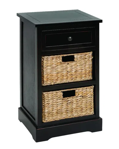Peyton Lane 2-basket Cabinet In Black