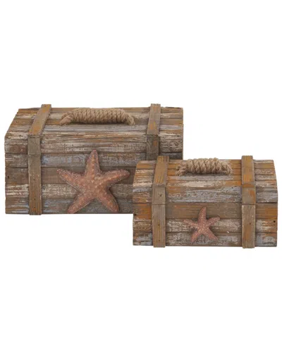 Peyton Lane 2pc Rope Box In Brown